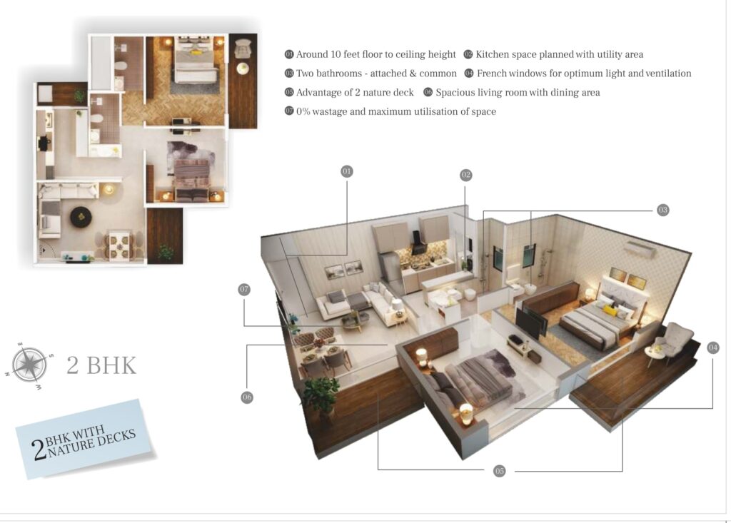 LA mer one Panvel 2 bhk unit plan
